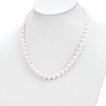 Load image into Gallery viewer, Sterling Silver Majestik Rh-pl 8-9mm White Imit. Shell Pearl Necklace
