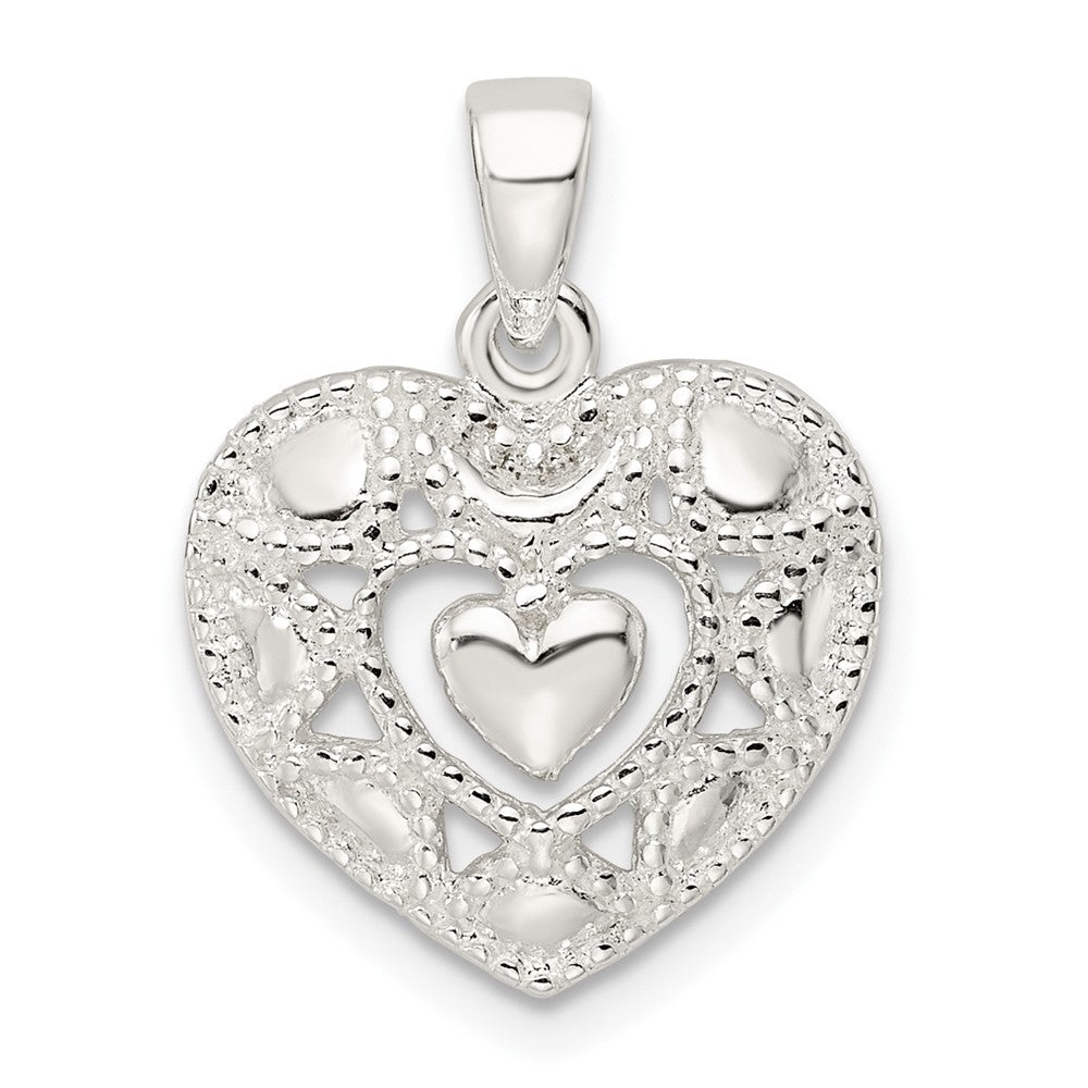 Sterling Silver Polished Heart Pendant