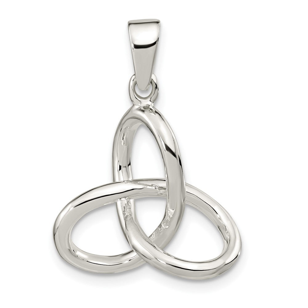 Sterling Silver Polished Infinity Triangle Pendant