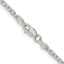 Load image into Gallery viewer, Sterling Silver 2.75mm Diamond-cut Forzantina Cable Chain

