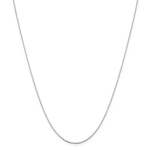 Load image into Gallery viewer, Sterling Silver Rhodium-plated .6mm Mirror Box Chain w/4in ext.
