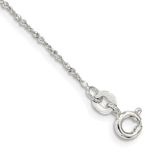 Load image into Gallery viewer, Sterling Silver 1mm Twisted Serpentine Chain Anklet
