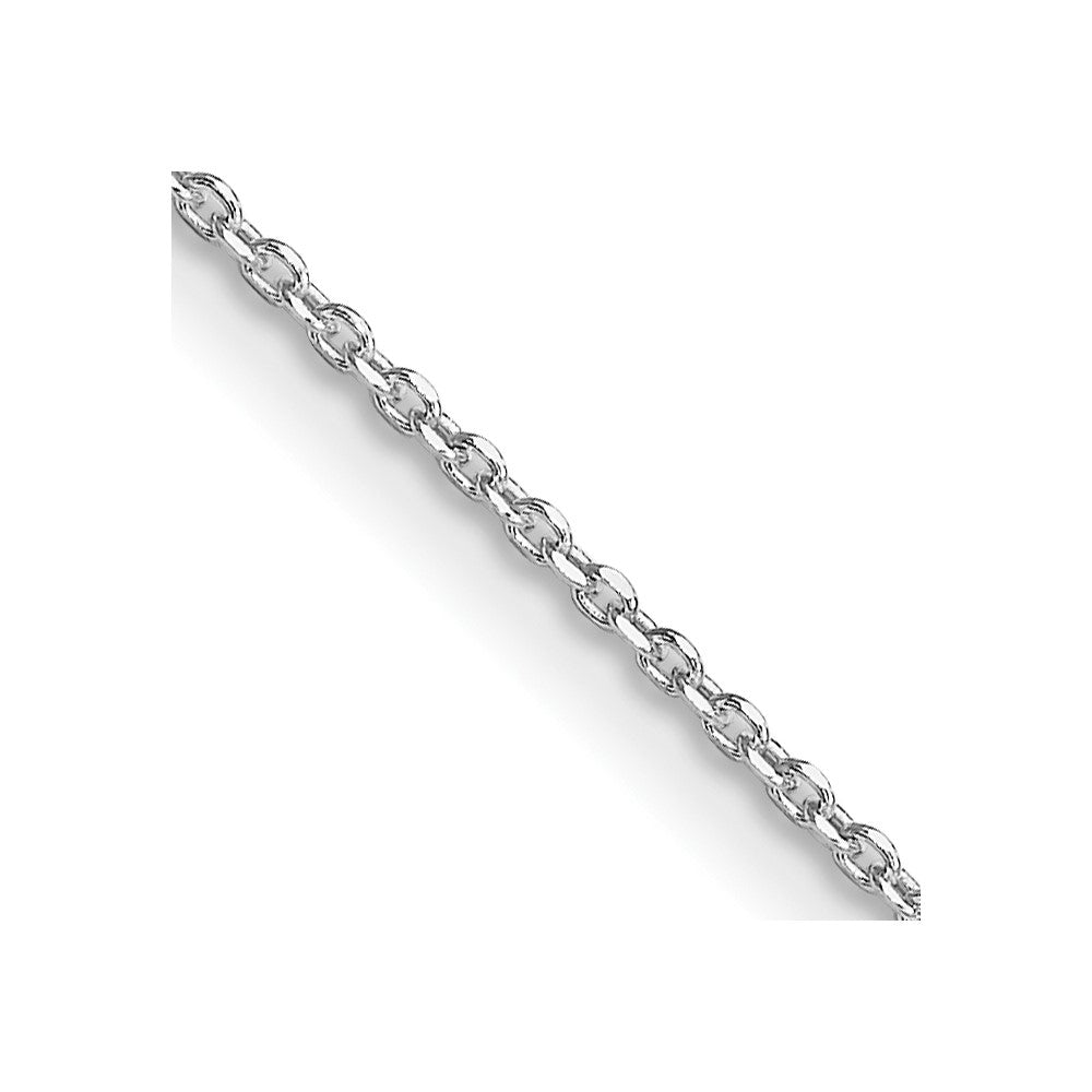 Sterling Silver Rhodium-plated 1.25mm Diamond-cut Forzantina Cable Chain