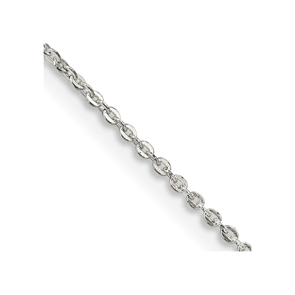 Sterling Silver .9mm Flat Link Cable Chain w/2in ext.