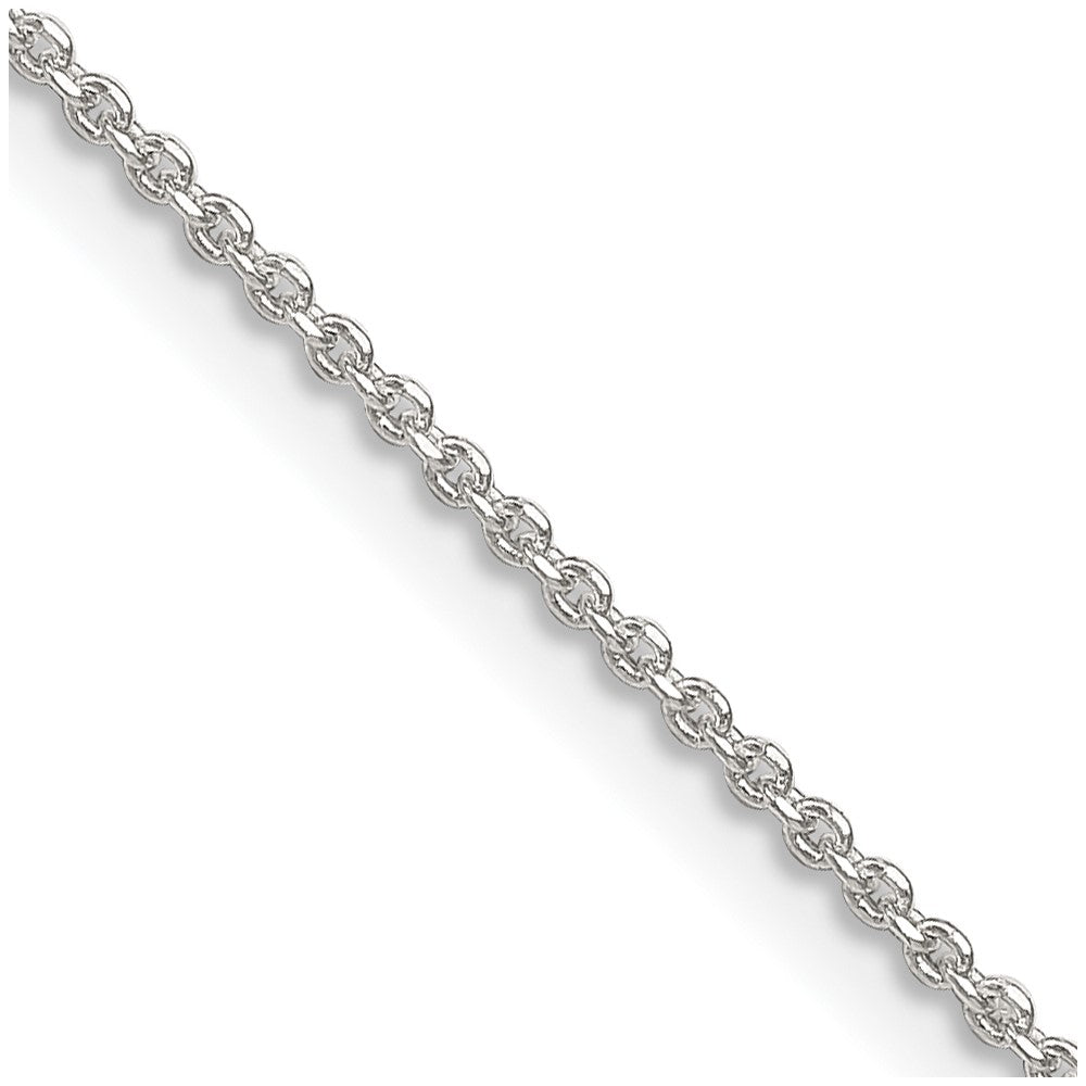 Sterling Silver 1.4mm Diamond-cut Forzantina Cable Chain w/4in ext.