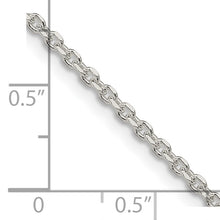 Load image into Gallery viewer, Sterling Silver 2.1mm Diamond-cut Forzantina Cable Chain
