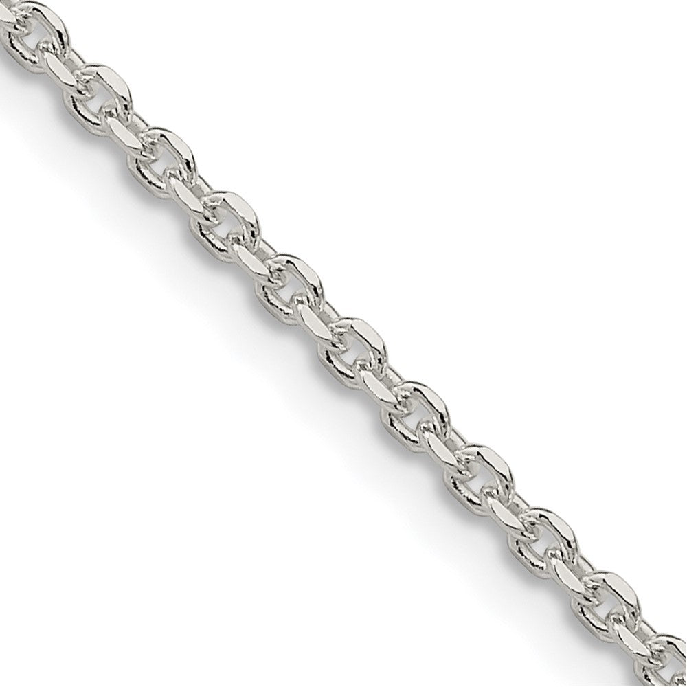 Sterling Silver 2.1mm Diamond-cut Forzantina Cable Chain