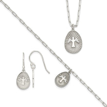 Load image into Gallery viewer, Sterling Silver Dove Necklace/Bracelet/Earrings Set
