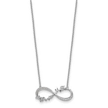 Load image into Gallery viewer, Sterling Silver CZ My Daughter My Friend 18in Necklace
