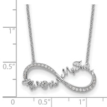 Load image into Gallery viewer, Sterling Silver CZ My Mother My Friend 18in Necklace
