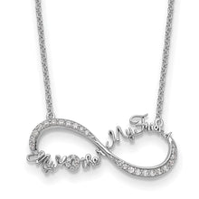 Load image into Gallery viewer, Sterling Silver CZ My Mother My Friend 18in Necklace
