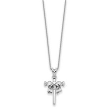 Load image into Gallery viewer, Sterling Silver Antiqued IBTJ Cross 22in Necklace
