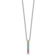 Load image into Gallery viewer, Sterling Silver Mutli-Color CZ Color Me Happy 18in Necklace
