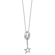 Load image into Gallery viewer, Sterling Silver CZ Catch a Falling Star 18in Necklace
