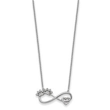 Load image into Gallery viewer, Sterling Silver CZ Furr Ever 18 in Necklace
