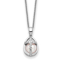 Load image into Gallery viewer, Sterling Silver FWC Pearl Commitment 18in Necklace
