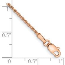 Load image into Gallery viewer, 14k Rose Gold 1.5mm D/C Machine-made Rope Chain

