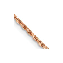 Load image into Gallery viewer, 14k Rose Gold 1.5mm D/C Machine-made Rope Chain
