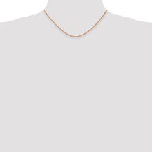 Load image into Gallery viewer, 14k Rose Gold 1.8mm D/C Machine-made Rope Chain
