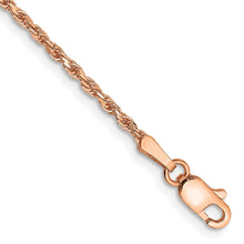 Load image into Gallery viewer, 14k Rose Gold 1.8mm D/C Machine-made Rope Chain
