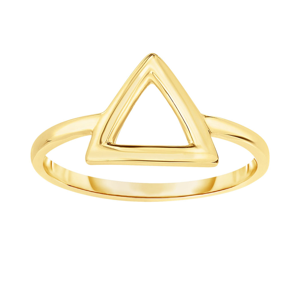 14K Gold Triangle Ring