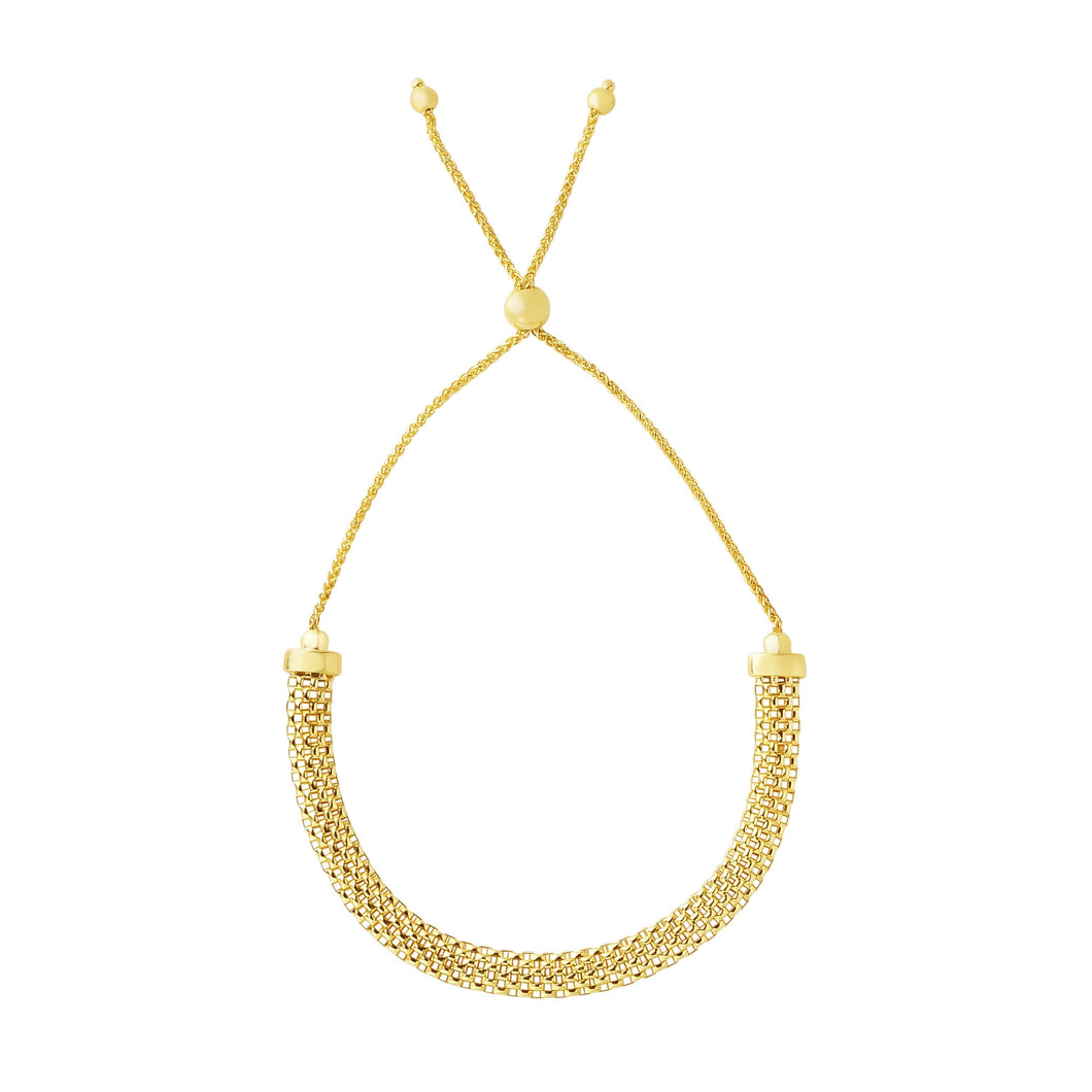 14K Gold Popcorn Chain Friendship Bracelet