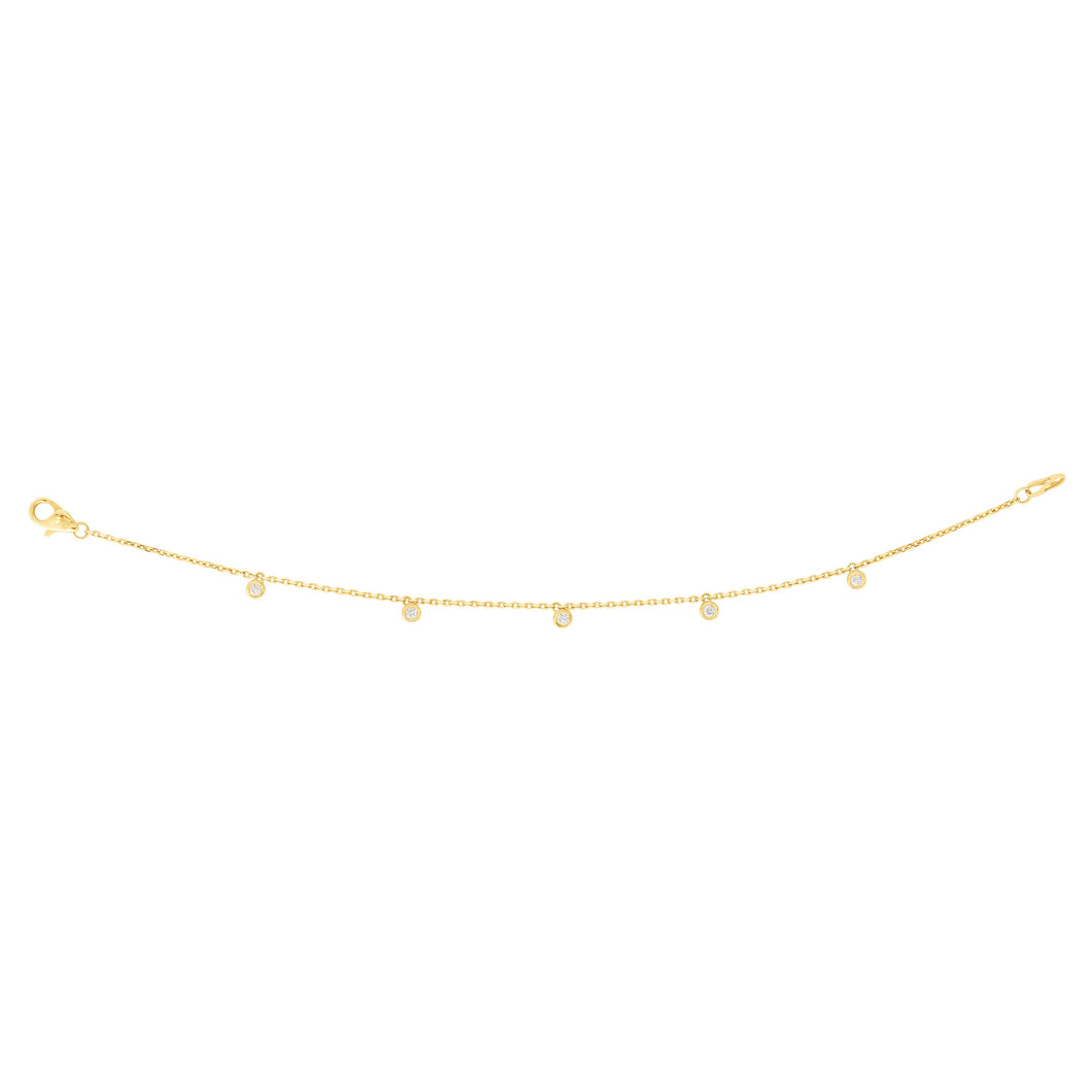 14K Gold .15ct Diamonds by the Yard Bracelet