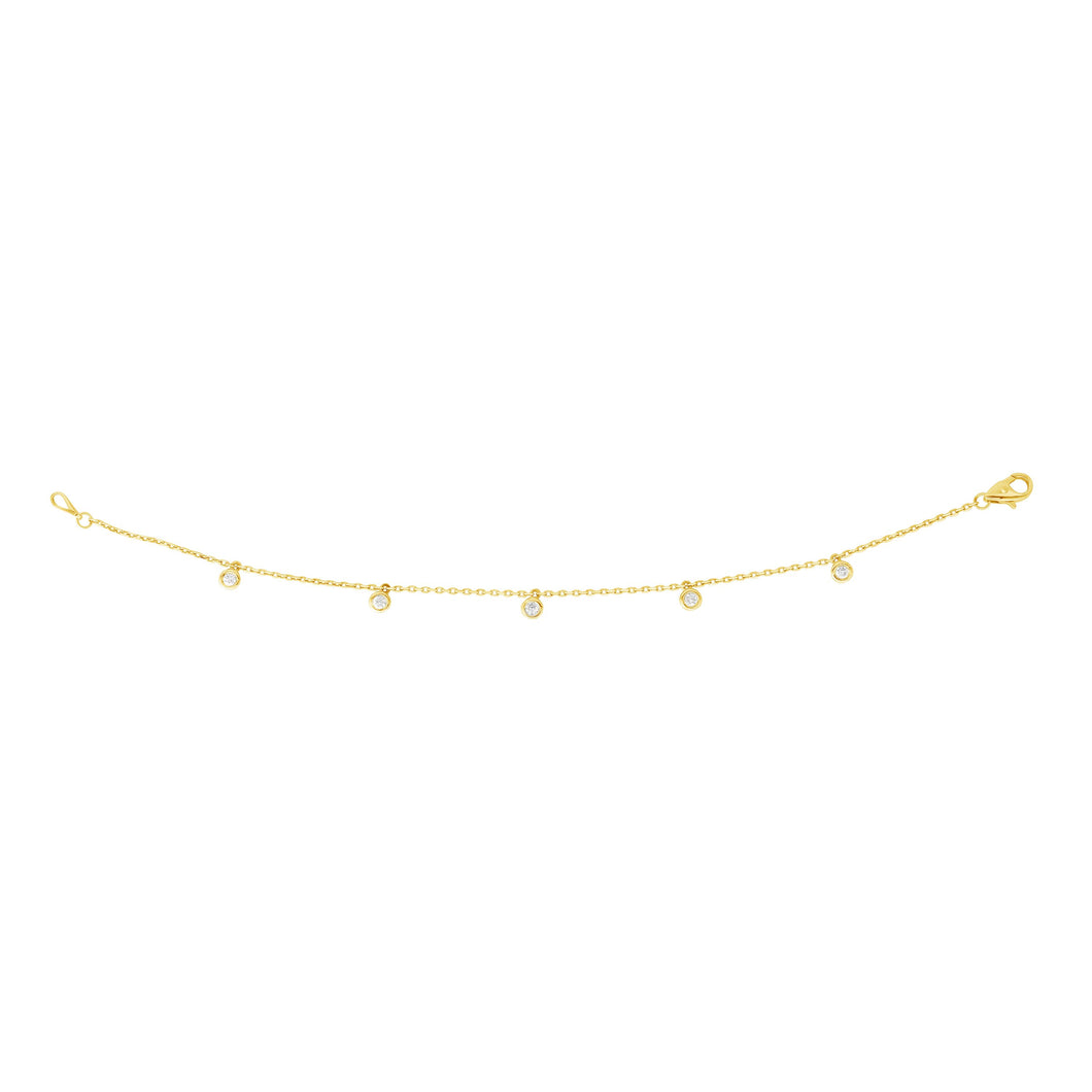 14K Gold .25ct Diamonds by the Yard Bracelet