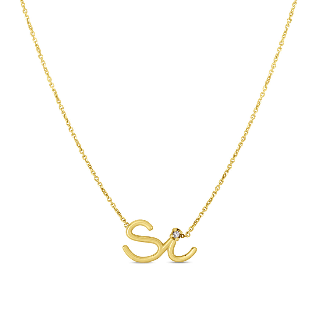 14K Gold Diamond Say Si