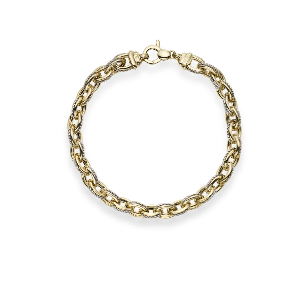 14K Gold Italian Cable Bracelet