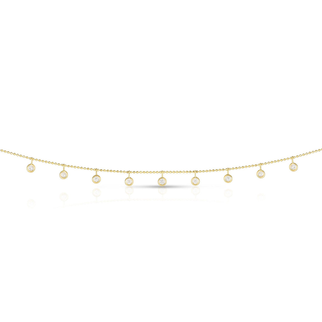 14K Gold .50ct Dangling Diamonds Necklace