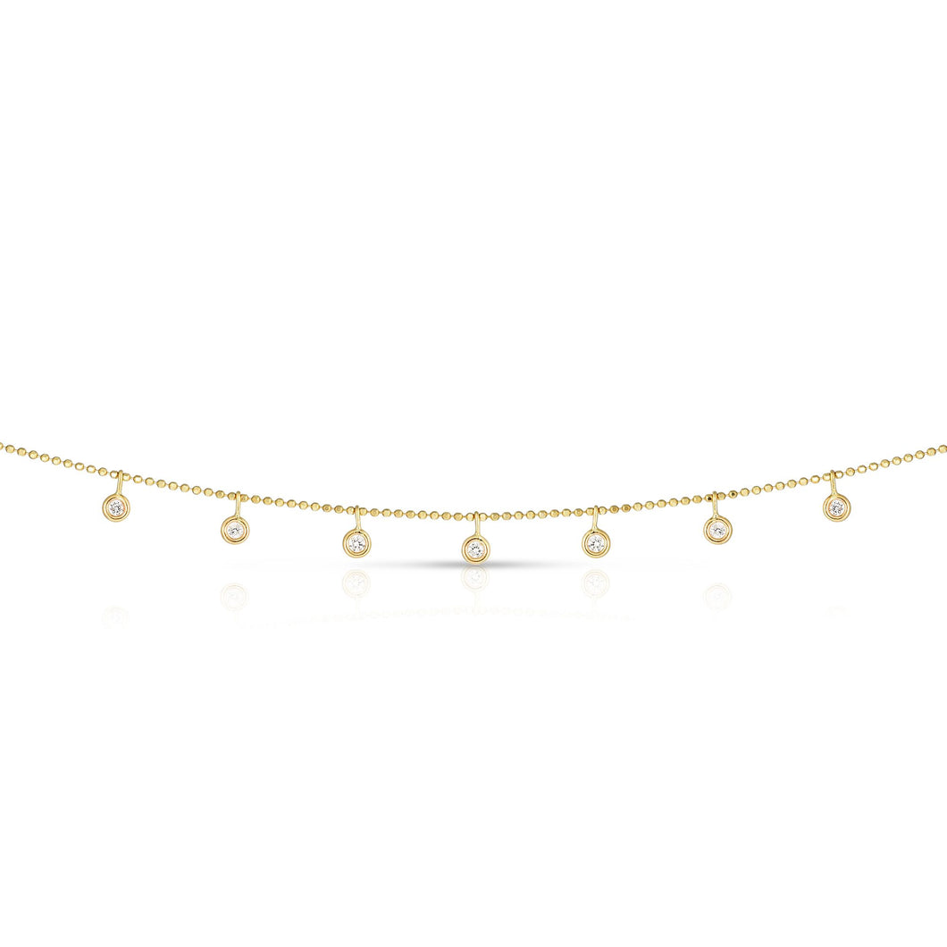 14K Gold .25ct Dangling Diamonds Necklace