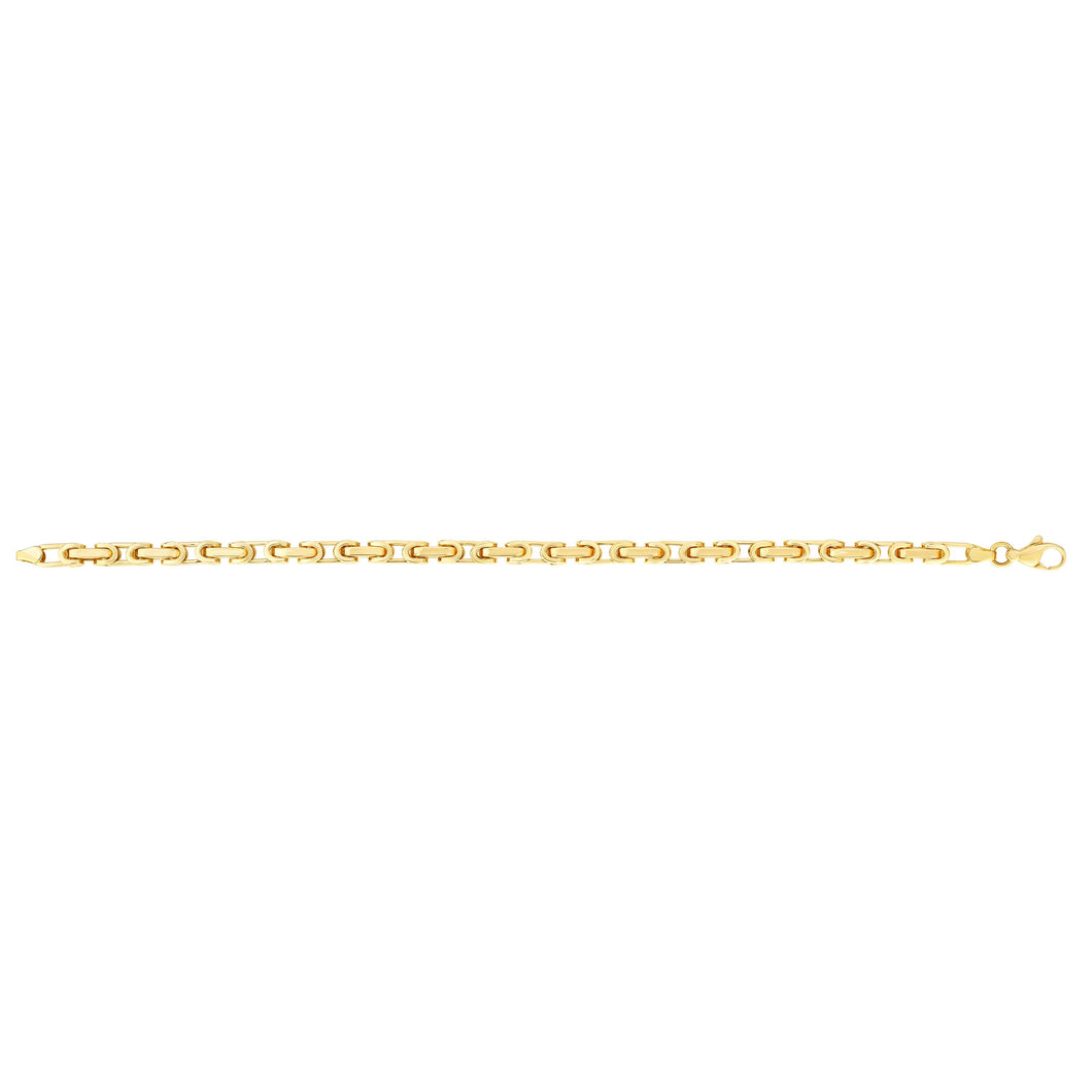 14K Gold Square Byzantine