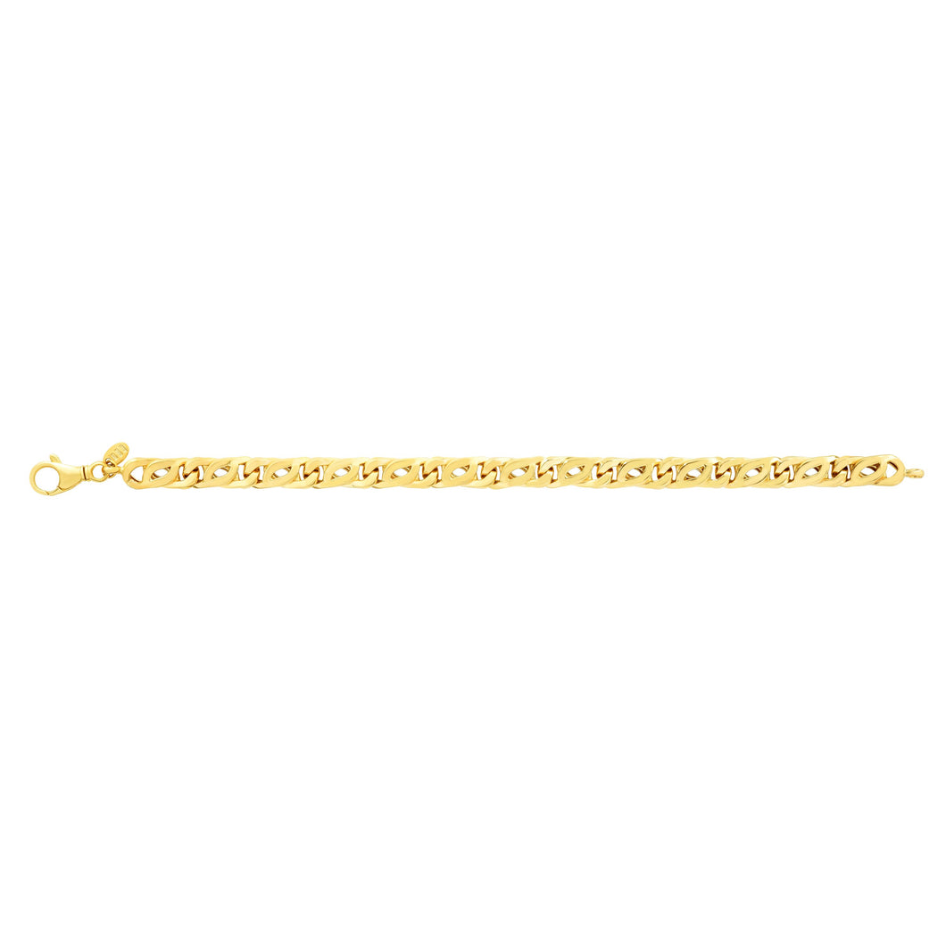 14K Gold Tiger Eye Link