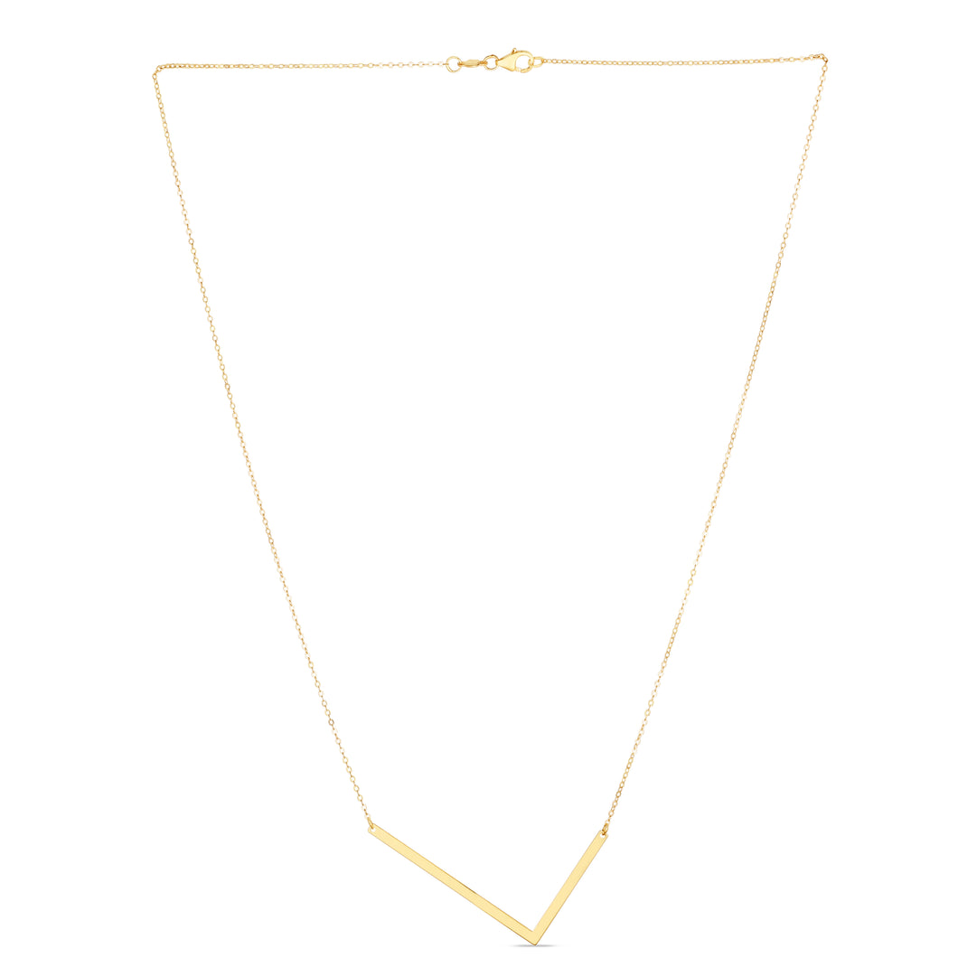 14K Gold Large Initial L Necklace