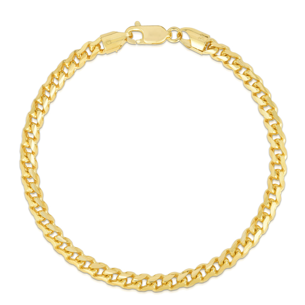 14K Gold 5mm Diamond Cut Round Franco Chain