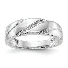 Load image into Gallery viewer, 14K White Gold Complete Diamond Trio Men&#39;s Wedding Band
