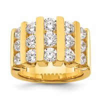 14K Lab Grown Diamond 3ctw SI1/SI2, G H I, Band