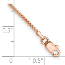 Load image into Gallery viewer, 14k Rose Gold 1.0mm  Box Chain
