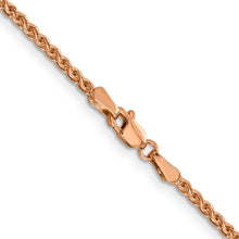 Load image into Gallery viewer, 14k Rose Gold 2.1mm D/C Spiga Chain
