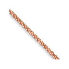 Load image into Gallery viewer, 14k Rose Gold 1.05mm Solid Polished Spiga Chain
