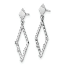 Load image into Gallery viewer, 14k White Gold Madi K CZ Dangle Post Earrings
