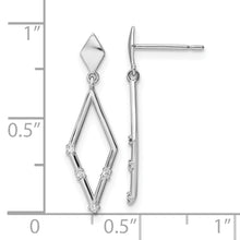 Load image into Gallery viewer, 14k White Gold Madi K CZ Dangle Post Earrings
