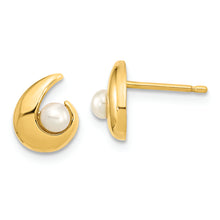 Load image into Gallery viewer, 14K Madi K Polished 3.5mm Freshwater Cultured Pearl Post Earrings
