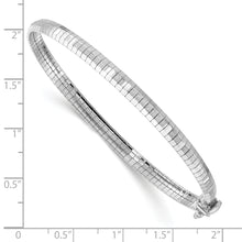 Load image into Gallery viewer, 14K White Polished &amp; Satin D/C Omega Bracelet
