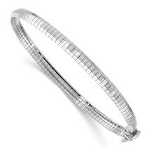 Load image into Gallery viewer, 14K White Polished &amp; Satin D/C Omega Bracelet
