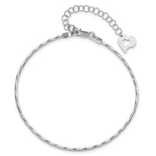 Load image into Gallery viewer, 14K White Polished w/2in. Ext. Round Twisted Omega Bracelet
