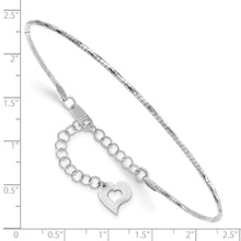 Load image into Gallery viewer, 14K White Polished w/2in. Ext. Round Twisted Omega Bracelet
