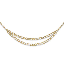 Load image into Gallery viewer, 14K Polished &amp; Textured Fancy Link Layered Necklace
