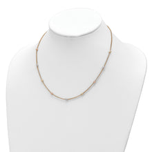 Load image into Gallery viewer, 14k Tri-color Diamond-cut 9-Station Bead and Chain Necklace
